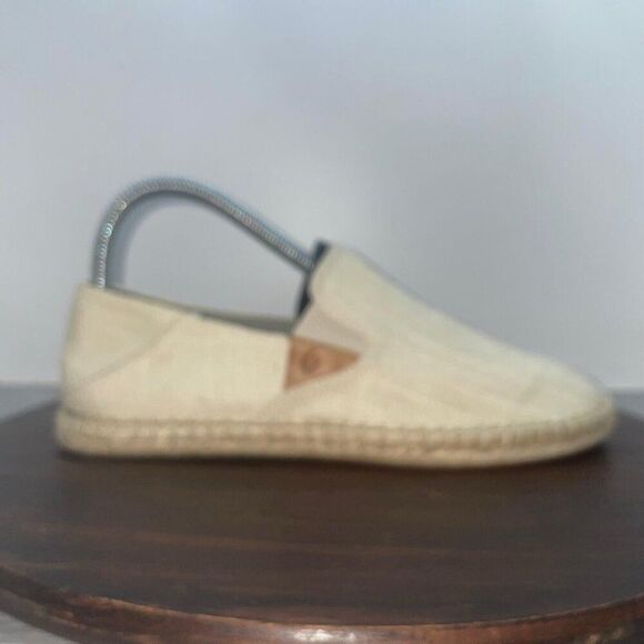 OluKai KAULA PA'A KAPA Shoes Women’s 7 Tapa Beige Tan Slip on Woven 20449-2020 - Picture 1 of 9